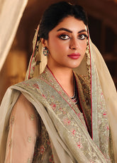 Silsila By Saad Shaikh X Meeral Embroidered Organza 3 Piece Unstitched Suit SSK25SF D-NASHMIA